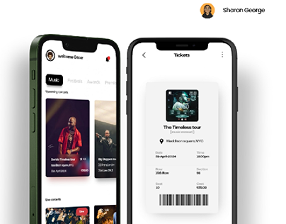 Project thumbnail - simple ticketing app UI