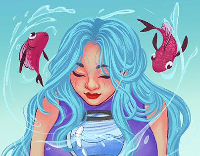 My favorite mermaid and her fishes