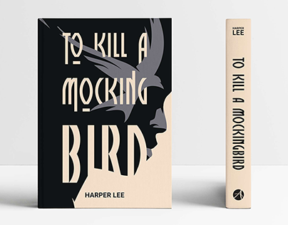 To Kill a Mockingbird book cover and custom type