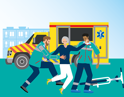 Infographic annual report ambulance service