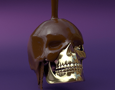Gold Skull Chocolate