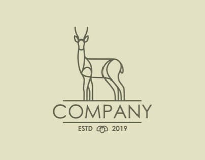 Linear Deer Logo (logo for sale)