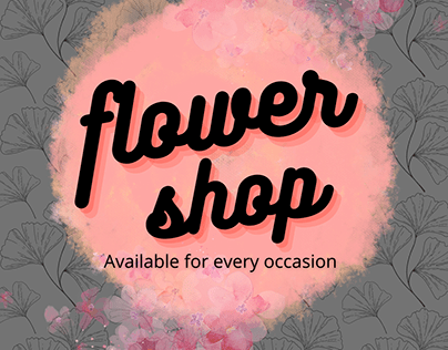 Flyer for flower shop