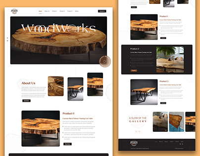 Woodworks website design Woodworks mockup design