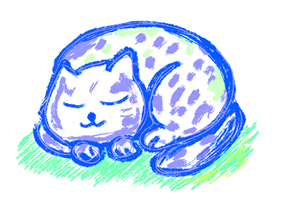 Sleeping cat doodle