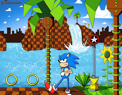 Sonic Vector Level - 'Game Gear Hill Zone' on Behance