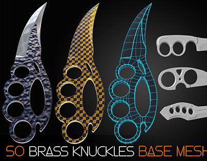 50 Brass Knuckles Base Meshes -Vol-1
