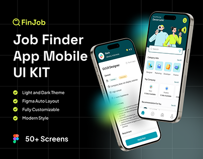 FinJob - Job Finder Mobile App UI UX