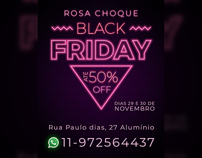Rosa Choque - Imagens para Black Friday (redes sociais)