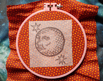 Moon embroidery