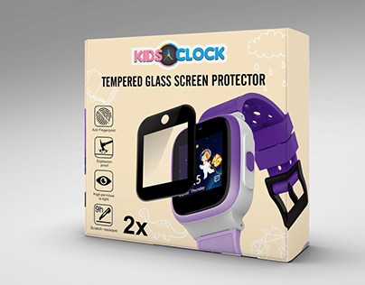 Kids o Clock TEMPERED GLASS SCREEN PROTECTOR Box