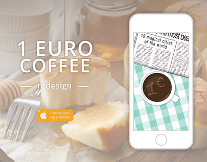 1 Euro Coffee - redesign for iOS App
