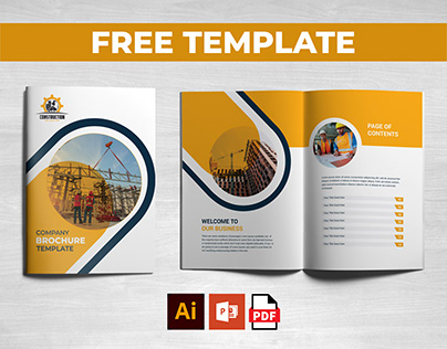 Construction Company Profile Brochure | Free Template