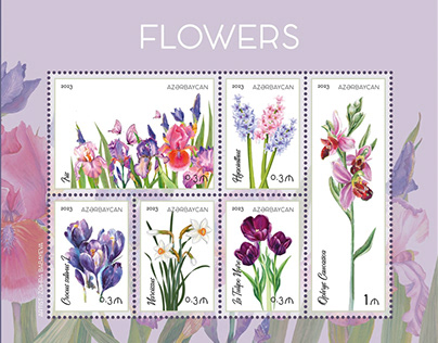 Postage Stamp Design - "Flowers"