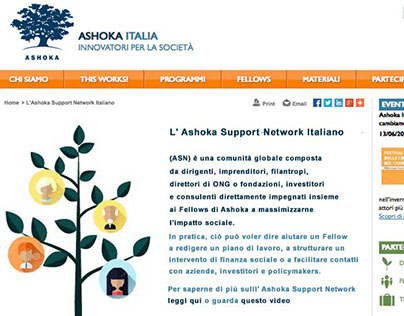 Ashoka Supporter Page Design