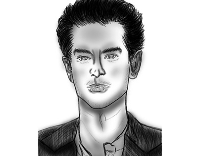 Andrew Garfield Portrait Drawing