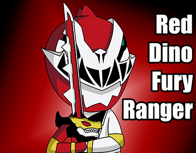 Chibi Red Dino Fury Ranger
