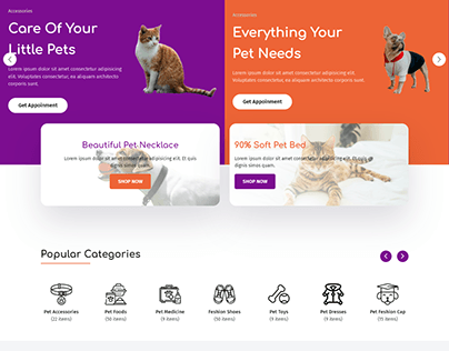 Pet Shop Website Design [HTML, CSS, JS]