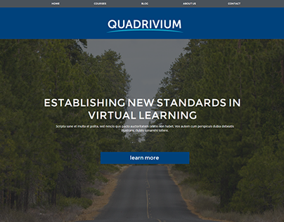 Quadrivium Online Learning Website Concept