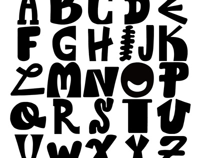 Funky Letterform Alphabet