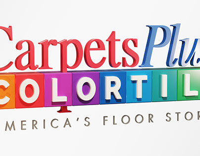 CarpetsPlus COLORTILE logo in 3D