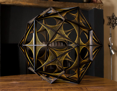 Rhombic triacontahedron | Astroid string art