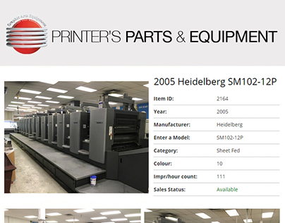 2005 Heidelberg SM102-12P by Printers Parts & Equipment