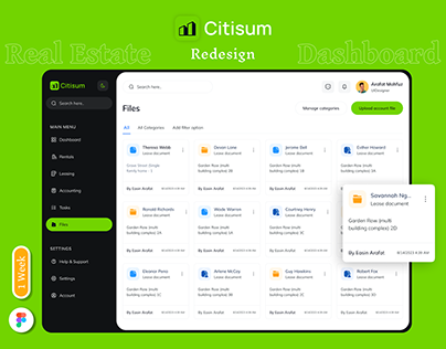 Citisum - Real Estate Dashboard Design