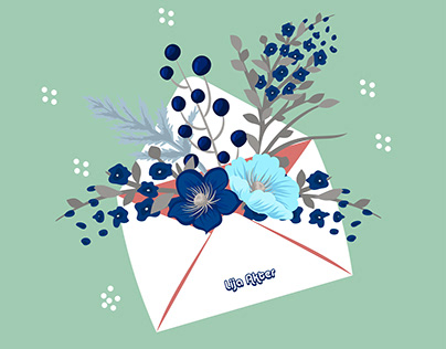 ENVELOPE WITH FLOWERS