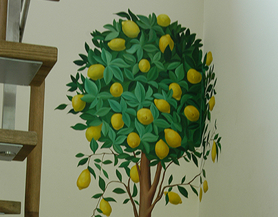 Lemon tree/ stairway wall decoration