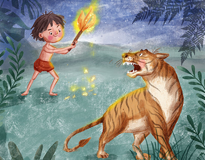 Mowgli Jungle Book illustrations