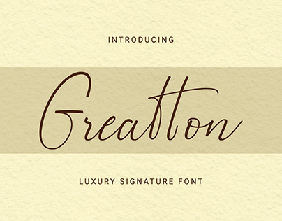 Greatton Signature Font