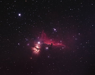 Flame and Horsehead Nebulas