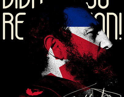 Fidel Castro 90th birthday poster