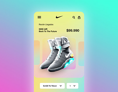 Concepto ficha mobile NIKE AIR Back To The Future