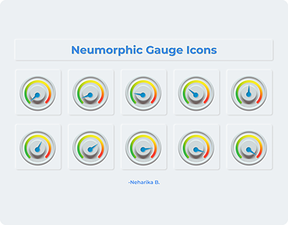 3D Neumorphic Gauges Icons