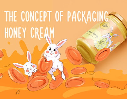 The concept of packaging honey cream