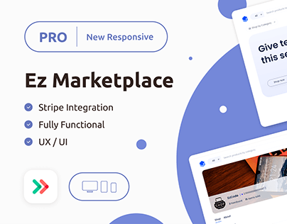 Ez Marketplace Pro - Shop NoCode Web Template