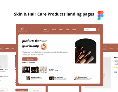 Skin Care and Hair Care Products Landing Page
