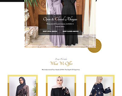 Abaya Fashion Homepage Design