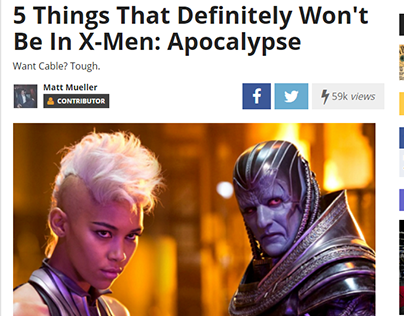 5 Things That Definitely Won't Be In X-Men: Apocalypse