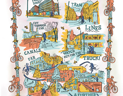 Courier Teatowels