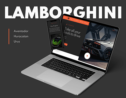 Landing page "Lamborghini"