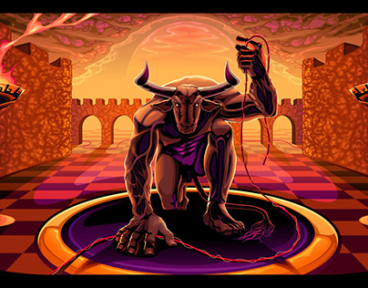 - Labyrinth - Mythological vector illustration