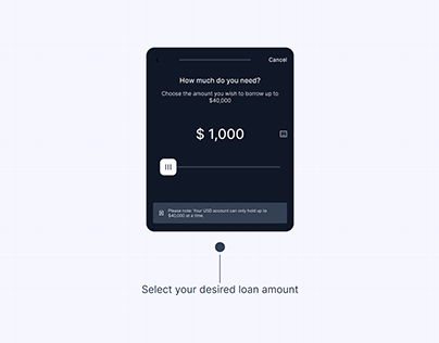 UI Card to Select Loan Amount