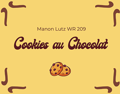 Affiche recette de cookies au chocolat