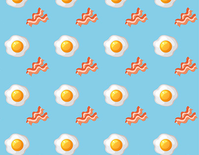 Fried Eggs and Bacon Pattern