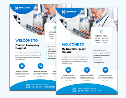 Modern medical flyer template