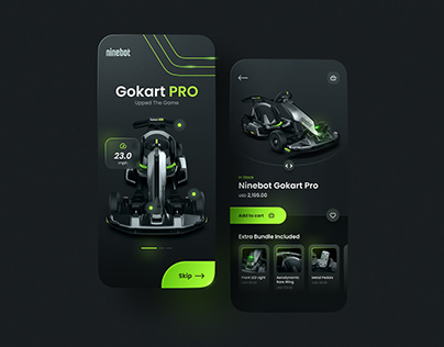 Ninebot Gokart PRO mobile web UI concept