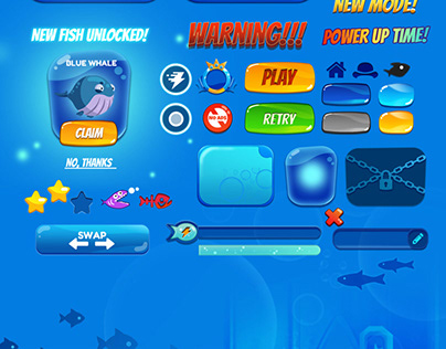 UI concept game FISHTOWN IO